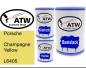 Preview: Porsche, Champagne Yellow, L6405: 500ml Lackdose + 500ml Klarlack + 250ml Härter - Set, von ATW Autoteile West.